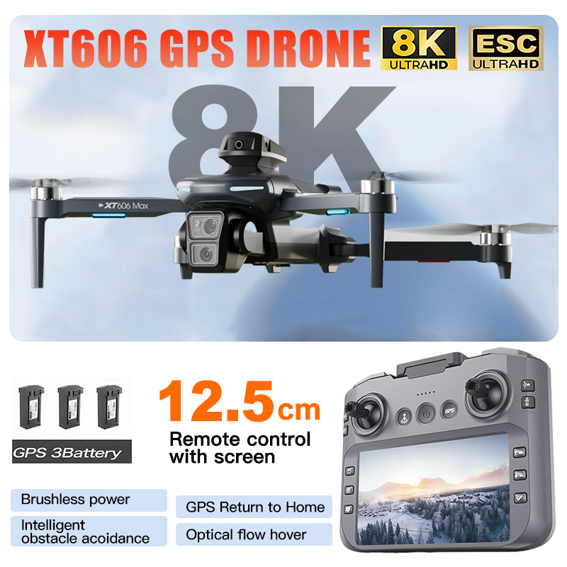 XT606 MAX 3 battery Drone 4k 8 - Drone Multispectral ulasan dan harga