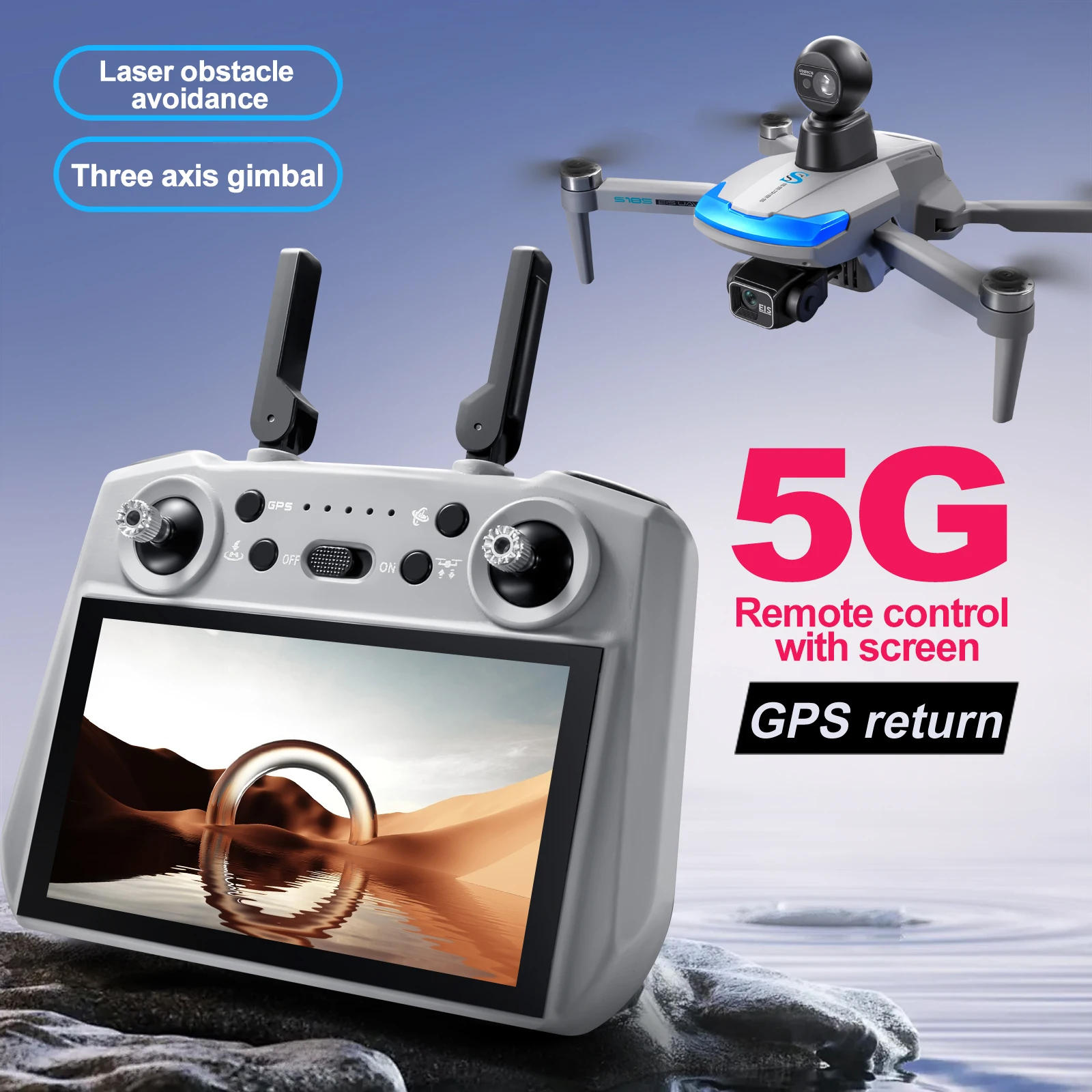 S185 Professional Drone 2.7K H - Drone Surveying ulasan dan harga