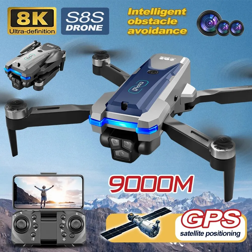 S8S GPS Drone 5G Wifi 8K HD Du - Drone Cinematic ulasan dan harga